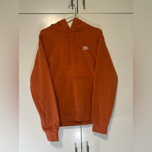 Nike Sportwear Club Fleece Pullover Hoodie Men's S Orange Sweatshirt BV2654-813